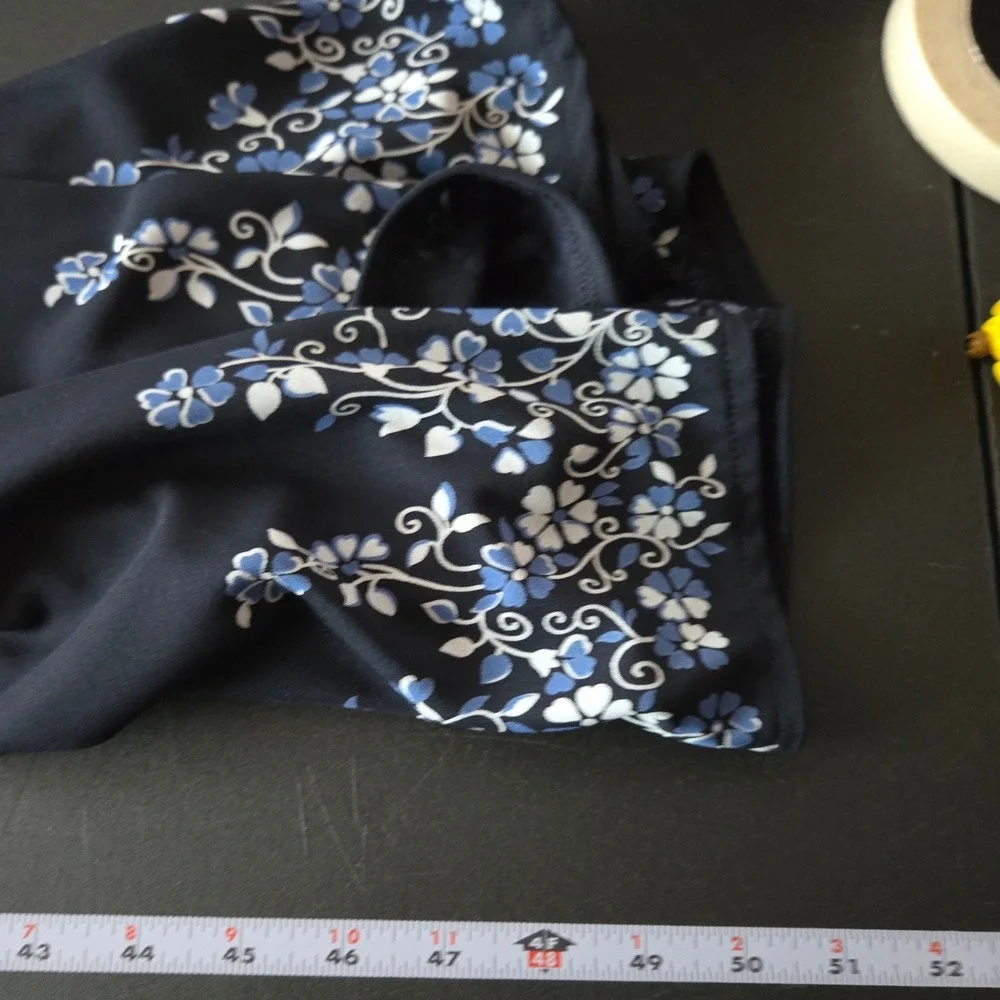 Vintage DBY Blue Floral Sleeveless‎ Babydoll Maxi Dress 7 90s Grunge Whimsigoth